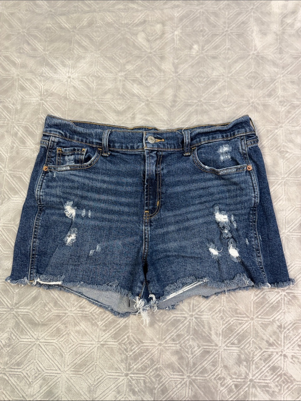 Old Navy Mid Rise Distressed Jean Shorts